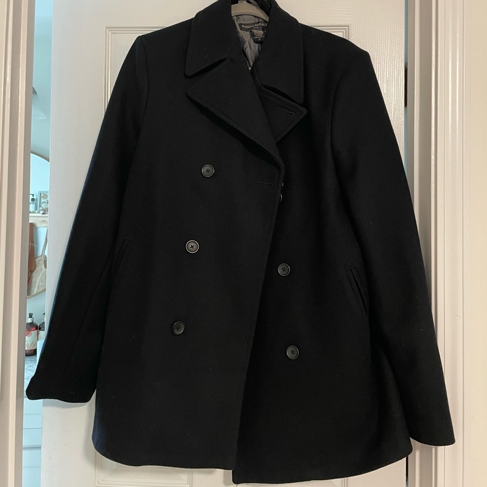 NWOT Men’s Black Pea Cote - Banana Republic